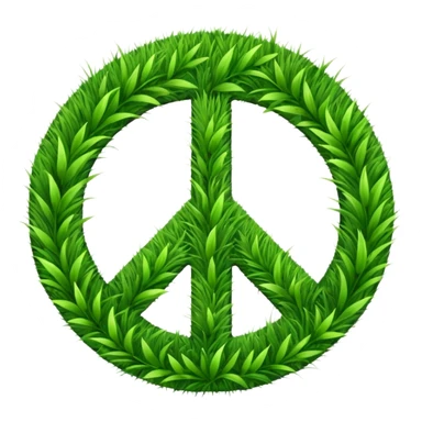 peace sign with grass sticker