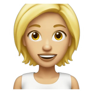 blond crazy woman sticker