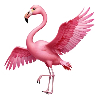Flamingo flying sticker