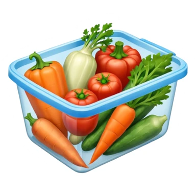 vegetables in plastic container sticker