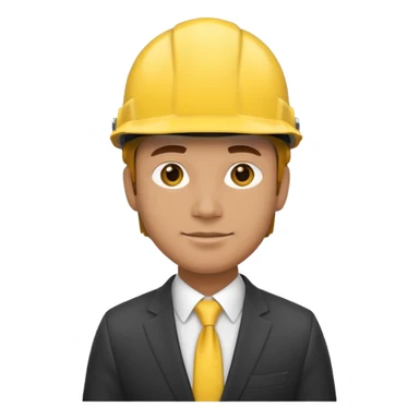 suit with yellow helmet man sticker