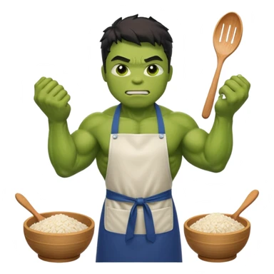hulk fazendo arroz sticker