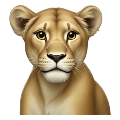 Lioness in the rain sticker