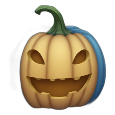 Blue pumpkin sticker
