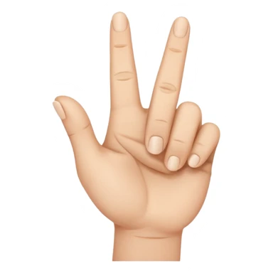 Una mano haciendo la w con los dedos cruzados sticker