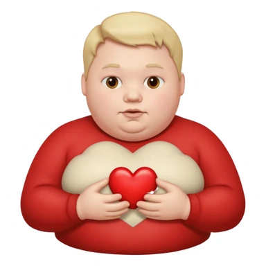 fat boy heart sticker
