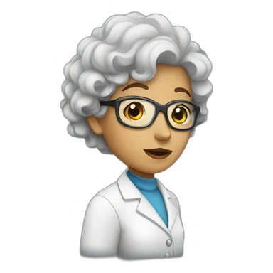 scientist women sticker