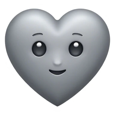 grey heart sticker
