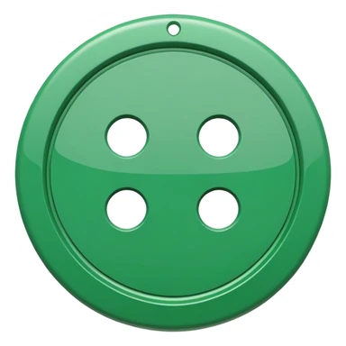 a big green button with holes in it  sticker