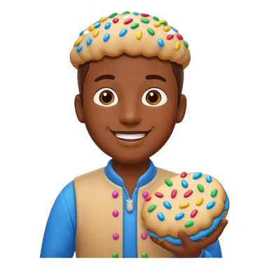 Frosted Cookie Man with sprinkles sticker