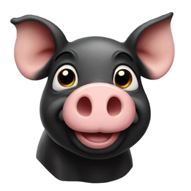 Black pig sticker