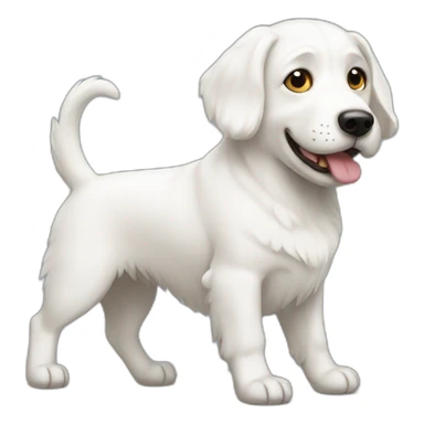 two white dogs sticker