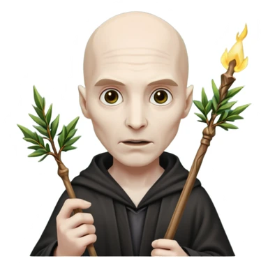 voldemort holding wand sticker