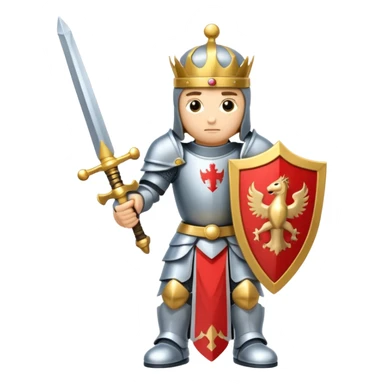 Chess piece holy knight with a giant sword sticker