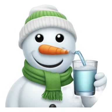 Snowman drinking sticker
