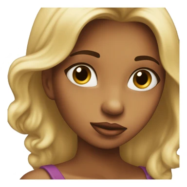 Una chica mandando un beso sticker