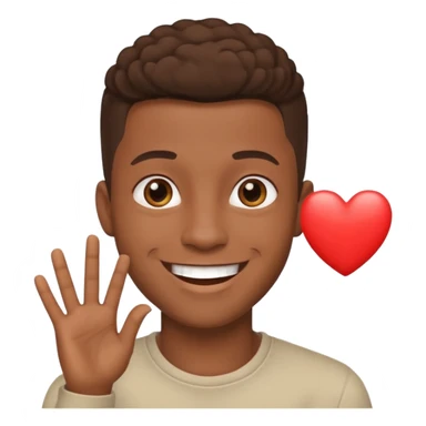 young black man in love sticker