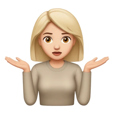 woman shrugging sticker