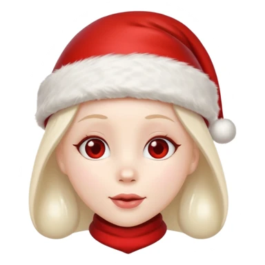 red heart in a santa hat sticker