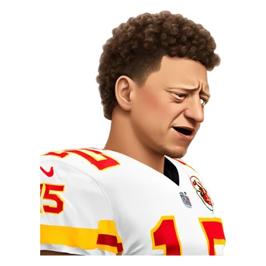 Patrick Mahomes crying to a referee sticker