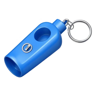 whistle in blue sticker