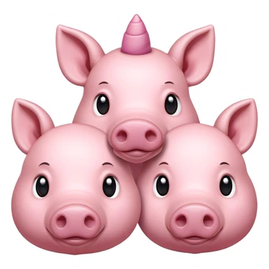Tête de cochons licornes  sticker