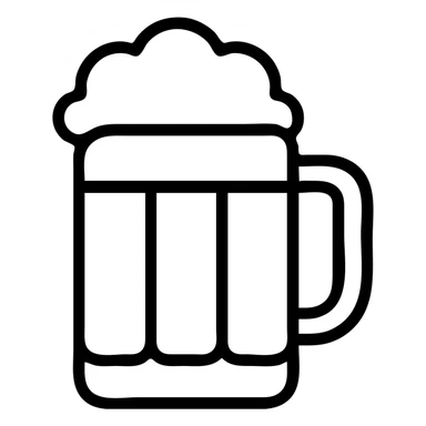beer mug simple icon sticker