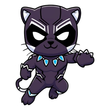 black panther sticker