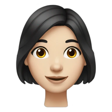 White Girl with black hair and dimples sticker