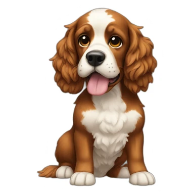 cocker fire black with a chicken sticker