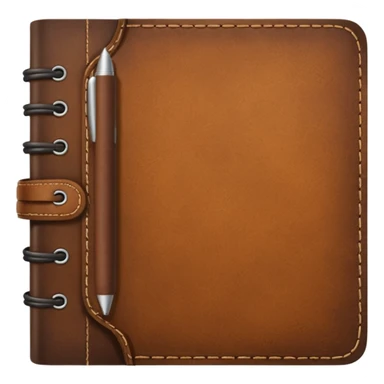 simple leather notebook sticker