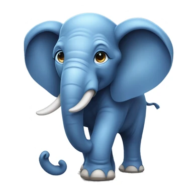 create a realistic image of a strong, blue-eyed elephant, mascot of Atletica Maximus sticker