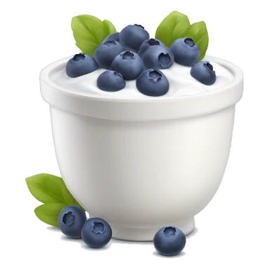 Bowl of yogurt with blueberries on top sticker
