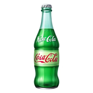 Nuka Cola glass soda bottle sticker