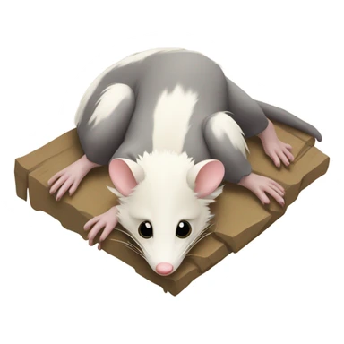 Opossum sun bathing sticker