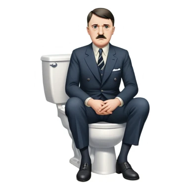 Adolf Hitler auf Toilette  sticker