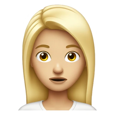 Annoyed blonde girl sticker