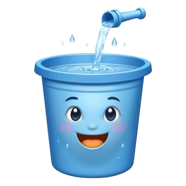 Chucked bucker of water sticker