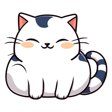 cat napping with zzz sticker