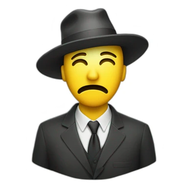 mistery person man with money face covered question mark sticker