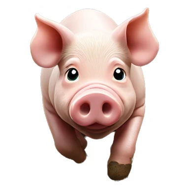 Pig swim in the dirt  sticker