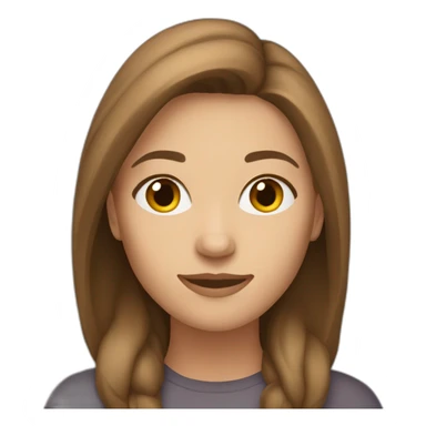 caucasian brown-haired woman sticker