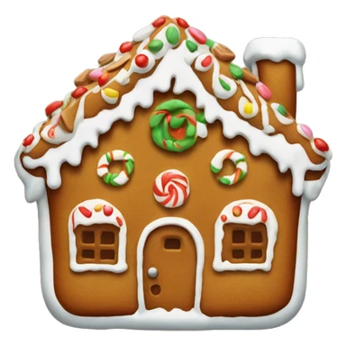 Gingerbread house with white icing only sticker