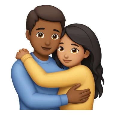 two people hugging sticker