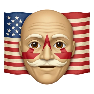courtyhuman with flag as face instead of skin sticker