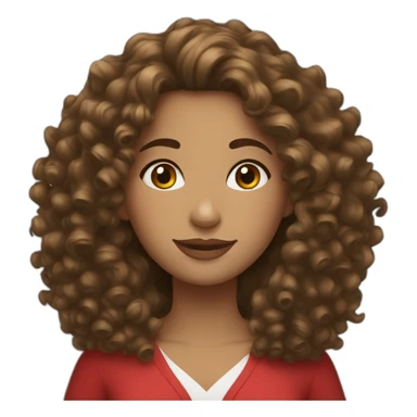 lebanon woman curly hair sticker