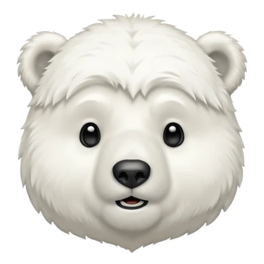 Polar bear pleading face sticker