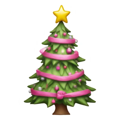 Pink girlie Christmas tree  sticker