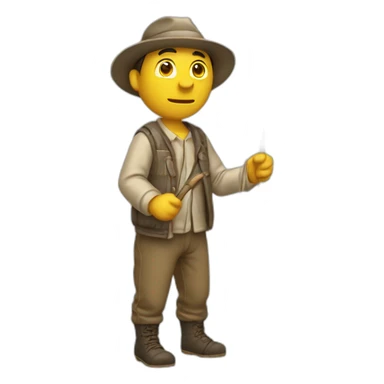 Homme qui tien une canne à pêche sticker