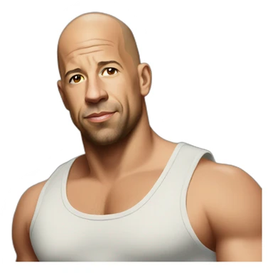 Vin diesel in tanktop sticker